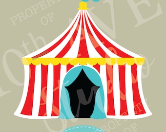 Carnival~Circus~Big Top Tent SVG/PNG/EPS/dxf Clipart and cut files