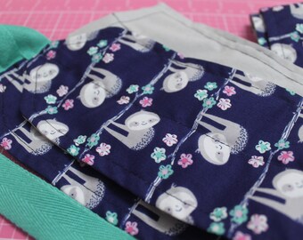 Sloth Wrist Wraps,weightlifting wraps,birthday gift,Crossfit wraps,yoga wraps,fabric wrist wraps,blue wrist wraps