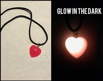Glow in the Dark Heart Necklace