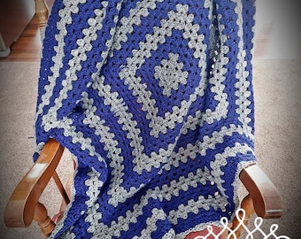 Crocheted Granny Square Blanket