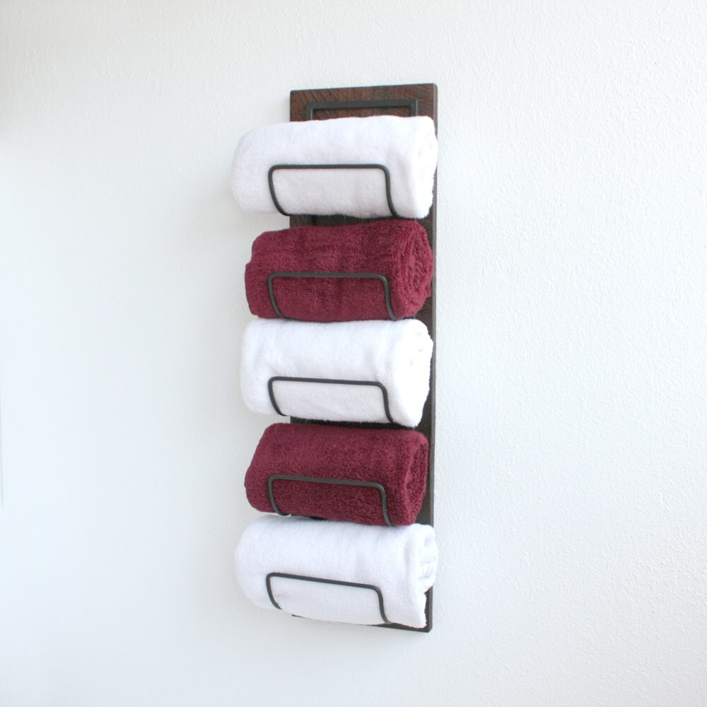 Rustic Hand Towel Rack Towel Holder Wood Towel Rack