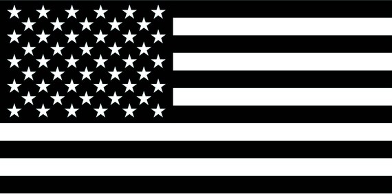 Download Black and White American Flag Vinyl Decal