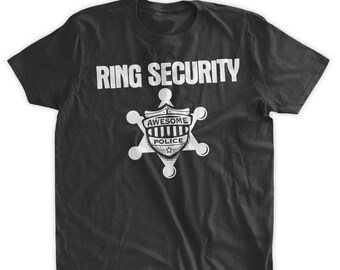 Ring Security T-Shirt Kids Wedding Ring Bearer Funny Wedding T-Shirt Kids Wedding Shirt Wedding Shower Family Mens Youth Kids T-shirt