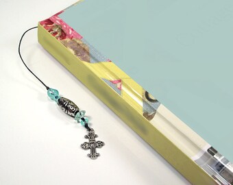 Cross Bookmark, Silver Cross Bible Bookmark, Gifts for Women, Religious Gifts, Package Topper, Christmas Gifts