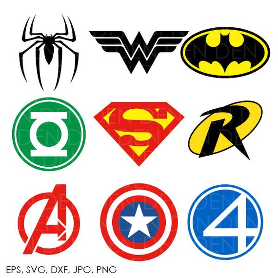 Superhero Logos Clipart Superhero Svg Superhero vector