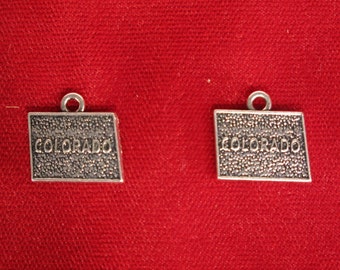 5pc "Colorado" charms in antique silver (BC888)