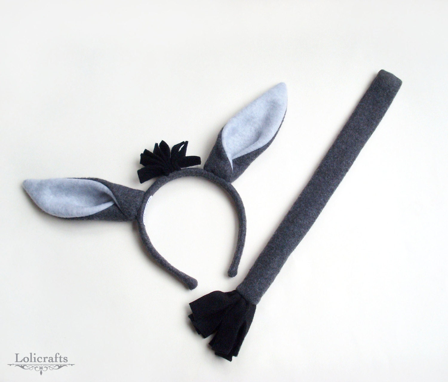 Donkey Costume Set Headband and Tail