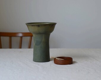 Vintage studio vase signed pottery mid-century