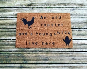 Rooster Chick Quirky Doormat