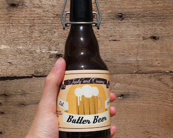 Printable Butter Beer Labels | DIY Butterbeer Label | Instant Download | Digital PDF Butter Beer Label