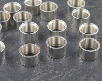 Sterling Silver Round Tube Bezel Setting 6mm