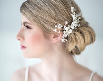 Bridal Hair Comb, Pearl Wedding Hair Comb, Crystal Hair Comb, Wedding Headpiece, Bridal Hairpiece