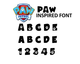 Paw Patrol INSPIRED font True Type. To install and write