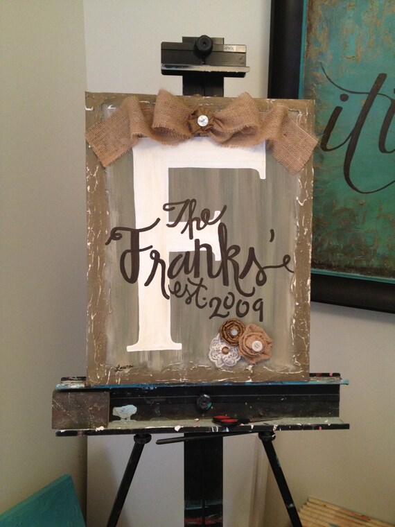 Items similar to Personalized Canvas Painting with Embellishment on Etsy