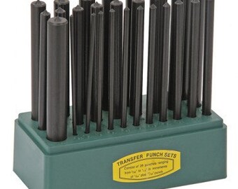 MANDREL SET for Making Jump rings Includes Stand and 28 Mandrels - Transfer Punch Set Doubles as a Mandrel Set