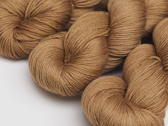 Little Smile Ginger Silk Merino Blend Fingering Weight Yarn