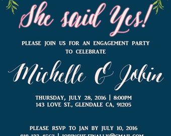 Boho Engagement Invitation