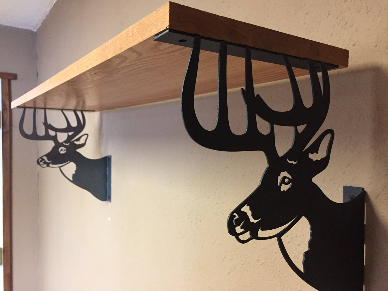 Wildlife Whitetail Deer Buck Shelf Brackets for 12