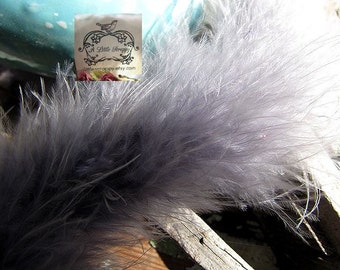 Medium Grey Marabou Boa Feathers