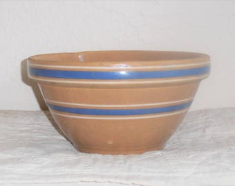Antique Vintage Yellowware Bowl