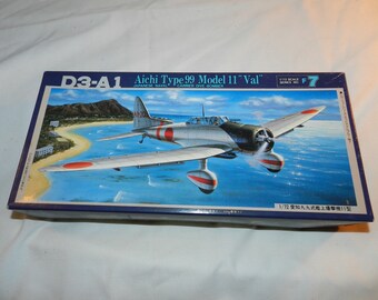 Fujimi Model kit of DC-A1 Aichi Type 99 Model 11 Val Japanese Naval Carrier Dive Bomber aircraft - 1/72 Scale Model in box + Complete 38-26