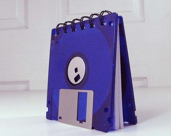 Floppy Disk Notebook Neon Royal Purple Recycled Geek Gear Blank