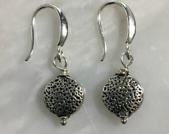Itty Bitty Toledo Silver, Simple Silver Earrings, Small Drop Earrings, Sterling Silver