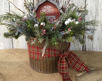 galvanized tin with merry christmas barn primitive christmas country christmas barn farmhouse christmas - Rustic Christmas Decor galvanized tin with merry christmas barn primitive christmas country christmas barn farmhouse christmas - Rustic Christmas Decor