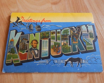 1939 Kentucky Fold-Out Postcard Packet