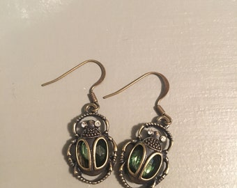 Egyptian Beetle Earrings