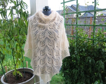 Luxurious Mohair Triangle Shawl