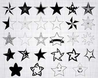 Star SVG Bundle, Stars SVG, Star Clipart, Star Cut Files For Silhouette, Files for Cricut, Star Vector, Stars Svg, Dxf, Png, Eps, Decal