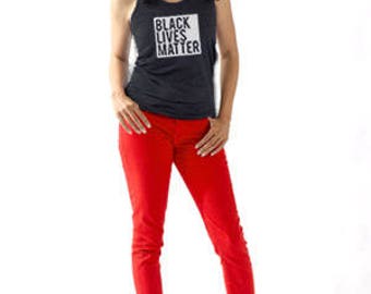 Black Lives Matter Tanktop - #blacklivesmatter T-shirt - Ladies Tank Top Racerback