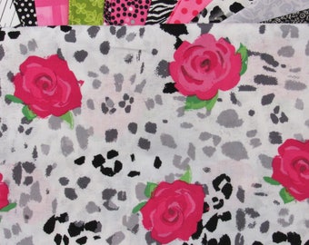 French Country Roses Quilt Kit-Fast-Easy-Fun-Gorgeous Animal Print and Roses-French Country Decor!