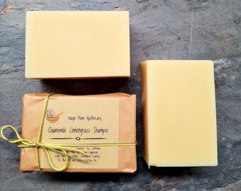 Chamomile & Lemongrass Shampoo Bar, Vegan Shampoo, Solid Shampoo Bar, Eco Friendly Shampoo, Natural Shampoo, Sulfate Free, Dreadlock Shampoo