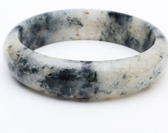 Use Code NEXT0RDER to get 10% off+ Free Shipping Green and White Jade Bangle, Jade Bracelet, Jade Jewelry, Jade Bangle Bracelet