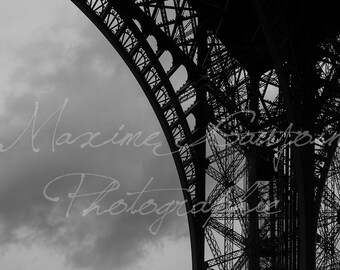 One of the arches of the Eiffel Tower, Paris, France. One of the arches of the Eiffel Tower, Paris, France.