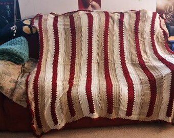 Striped Crocheted Afghan