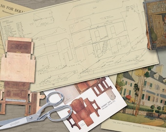 1916 - Paper Doll House Plans and Furniture - The Mary Frances Housekeeper - Instant Digital Download