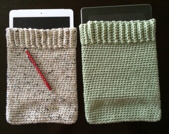 Crochet ipad cover, tablet cover, ipad cozy, tablet cozy (solid color)