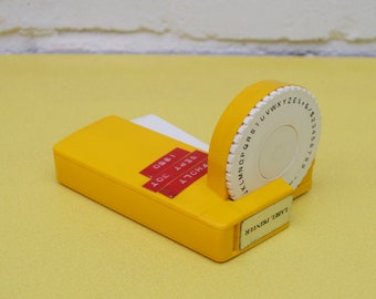 Vintage Label Maker, Yellow Label Machine, 1980's Label Maker, Yellow Plastic Label Maker, Vintage Stationery, Retro Office Supplies