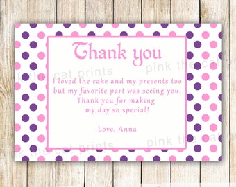 Personalized Any Wording Thank you Card Ice Skating Winter