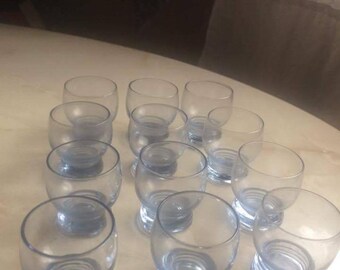 Set of 12 vintage shot glasses