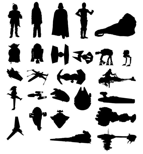 Download Star Wars Silhouette .studio3 .dxf .png .svg