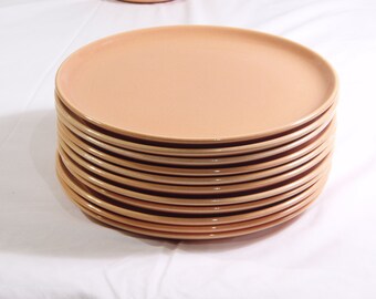 SCARCE Russel Wright Steubenville American Modern CANTALOUPE Dinner Plates