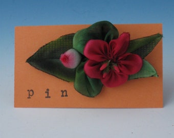 Jewelry, Brooches, Flower, Accessories, Silk Flower Pin, Silk Flower Pins, Fabric Flower Pin