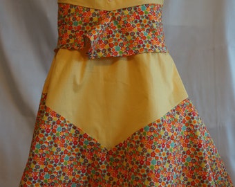 Orange Floral sun dress