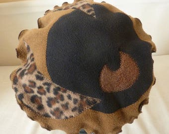 Beautiful beret pattern "ETOSHA" fleece quality