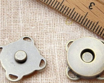 10Set Antique Brass Color Magnetic Snaps Per Bag Magnetic Fastener 14mm
