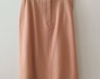 100% Wool Pale Peach pencil skirt - New Expressions by Bobbie Brooks